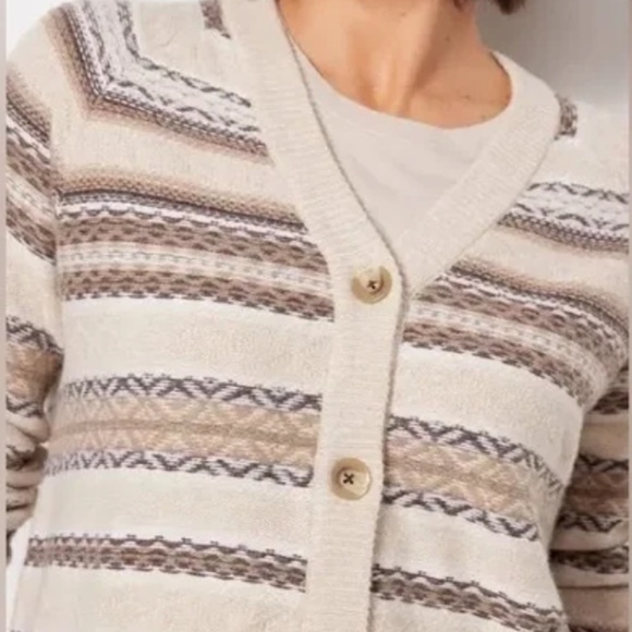 Faherty Women's Highland Fair Isle Cardigan - Picture 6 of 6